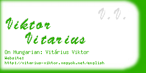 viktor vitarius business card